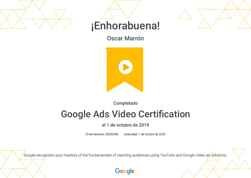 Google Ads Video Certification
